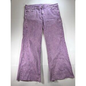 Renatta&go Flair Leg Jeans Cut Off Woman’s Sz‎ 42 Dyed Purple. OOAK